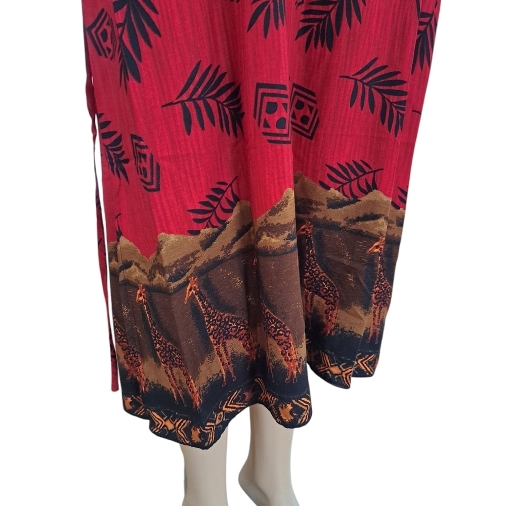 Tradition 2 Pc vintage safari print dress and short-sleeved shirt set Jungle Set - Picture 11 of 16